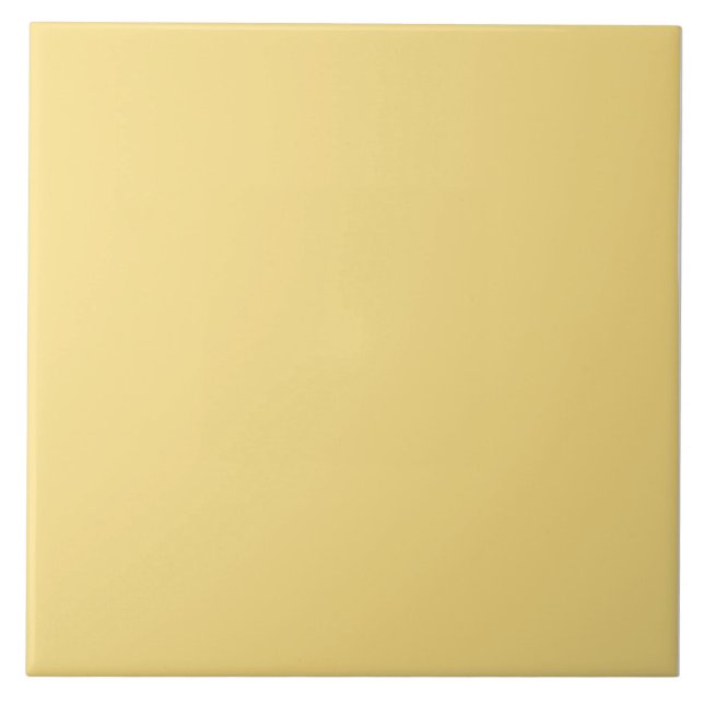 Carreau Carrelage en céramique jaune soleil. (Devant)