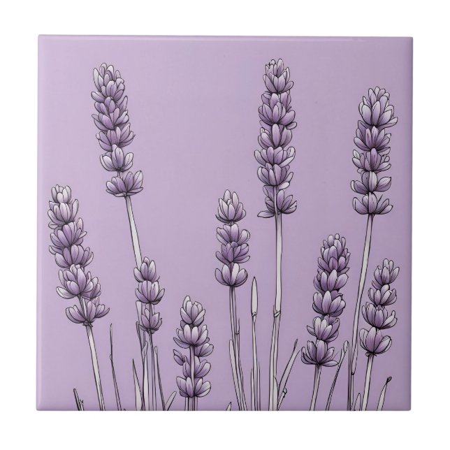 Carreau Carrelage en céramique Lavender Flowers (Devant)