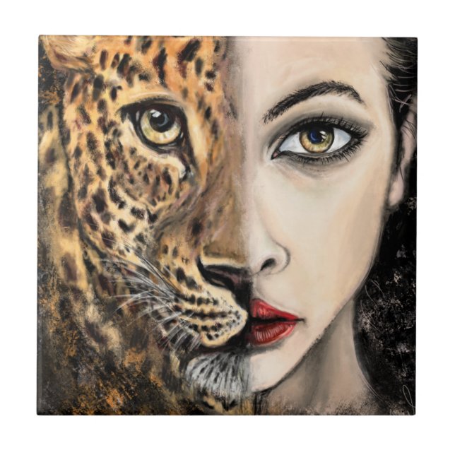 Carreau Carrelage en céramique Leopard Woman (Devant)