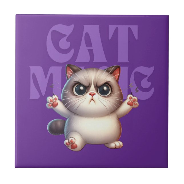 Carreau Carrelage en céramique Magic Cat (Devant)
