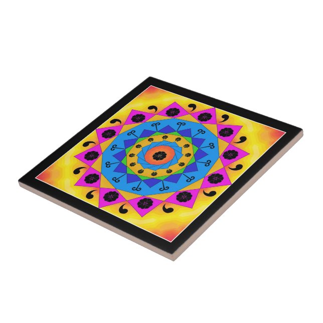 Carreau Carrelage en céramique Mandala (Côté)