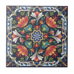 Carreau Carrelage en céramique Mandala floral ottoman