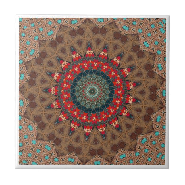 Carreau Carrelage en céramique Mandala moderne (Devant)