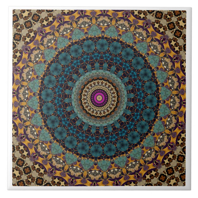 Carreau Carrelage en céramique Mandala moderne (Devant)
