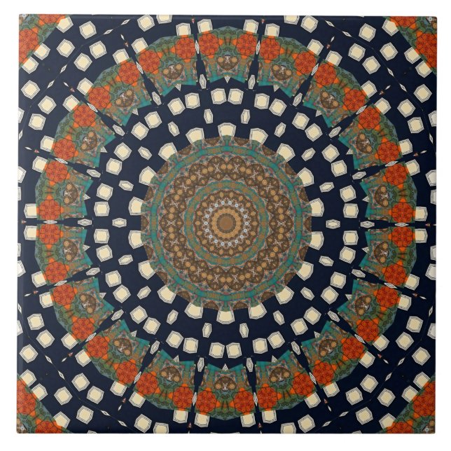 Carreau Carrelage en céramique Mandala moderne (Devant)