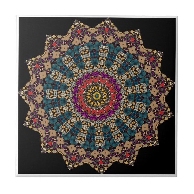 Carreau Carrelage en céramique Mandala moderne (Devant)