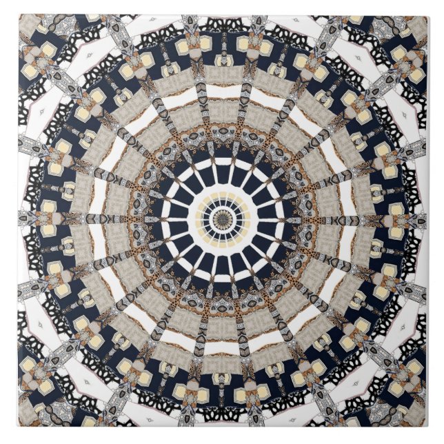 Carreau Carrelage en céramique Mandala moderne (Devant)