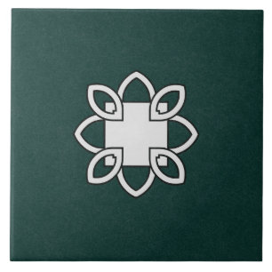 Carreau Carrelage en céramique - Motif noir et blanc sur v