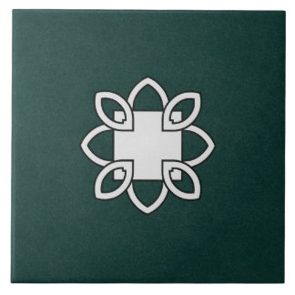 Carreau Carrelage en céramique - Motif noir et blanc sur v