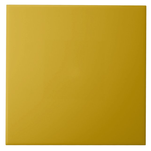 Carreau Carrelage en céramique ocre jaune. (Devant)