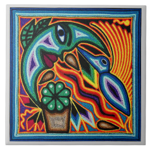 Carreau Carrelage en céramique - Oiseau et Lune