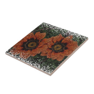 Carreau Carrelage en céramique Orange Daisy Balls