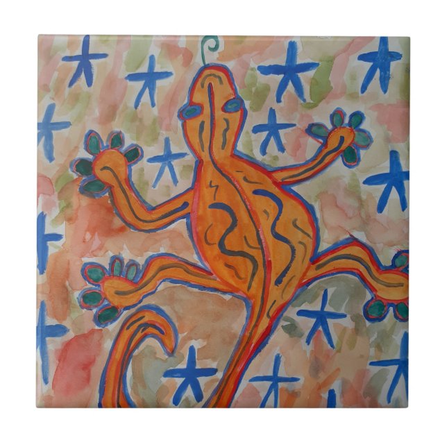 Carreau Carrelage en céramique Orange Gecko (Devant)