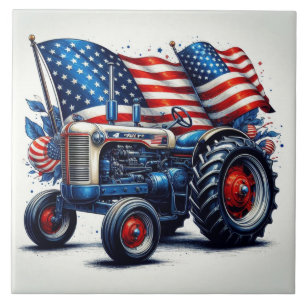 Carreau Carrelage en céramique Patriotique Tracteur