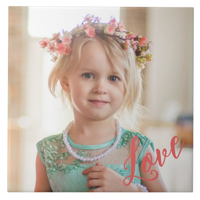 Carreau Carrelage en céramique photo personnalisé (Devant)