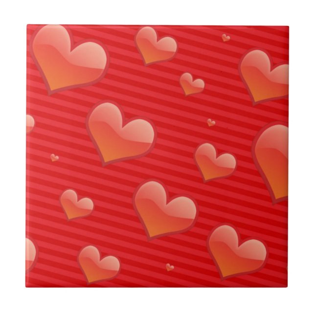 Carreau Carrelage en céramique Red Hearts (Devant)