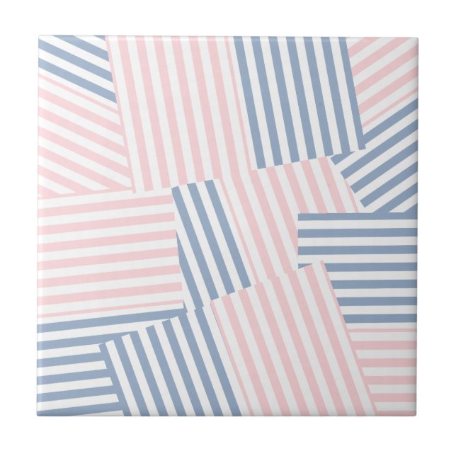 Carreau Carrelage en céramique rose et Bleu (Devant)