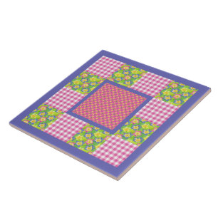 Carreau Carrelage en céramique : Rose : Primroses, Pois, E