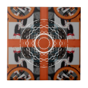 Carreau Carrelage en céramique (rotateur orange d'Adéla