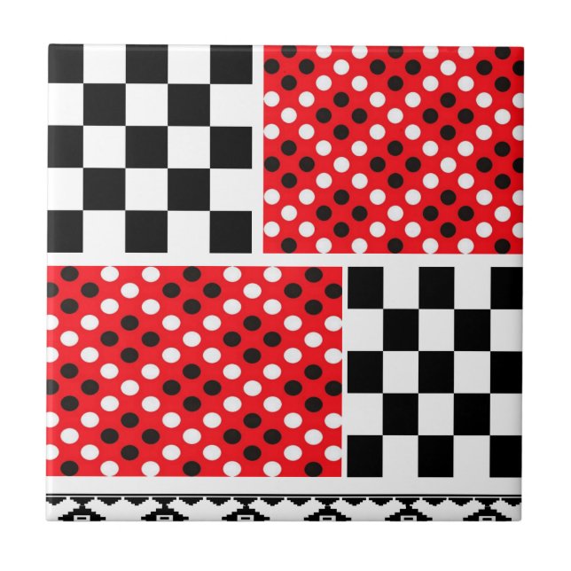 Carreau Carrelage en céramique rouge rustique Abstrait (Devant)