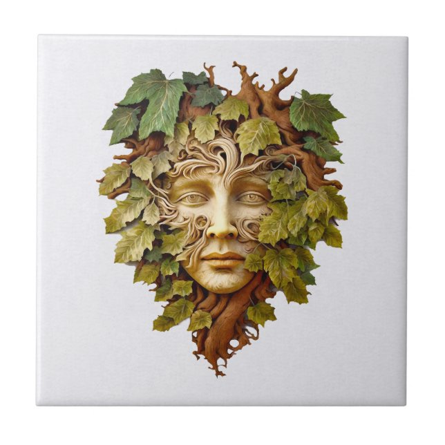 Carreau Carrelage en céramique sculpté de forêt (Devant)