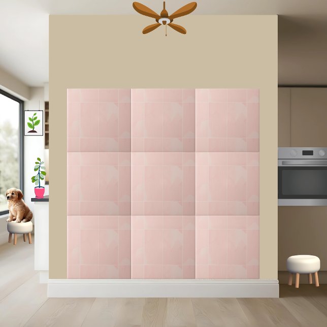 Carreau Carrelage en céramique Soft Blush Pink (Créateur téléchargé)