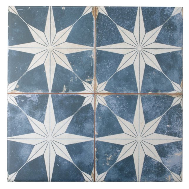Carreau Carrelage en céramique - Star Burst Blue (Devant)
