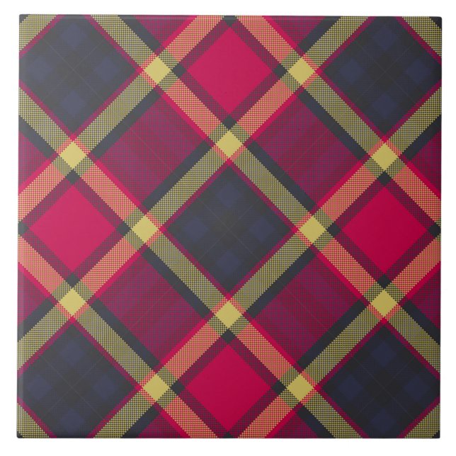 Carreau Carrelage en céramique - Tartan écossais (Devant)