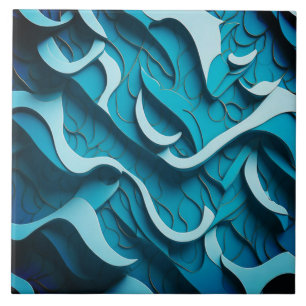 Carreau Carrelage en céramique "Turquoise Waves II"