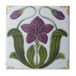 Carreau Carrelage en céramique - Vintage look Art Nouveau<br><div class="desc">Belle dalle de mur design Art nouveau fleuri pour la cuisine,  feu de salon entouré ou salle de bain.</div>