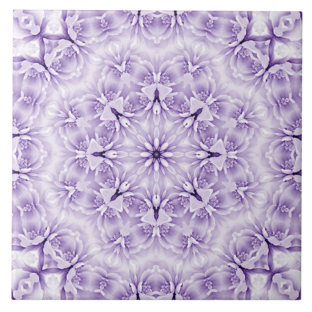 Carreau Carrelage en céramique violet blanc (Devant)