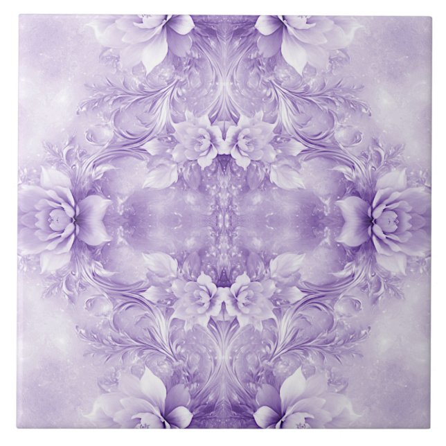 Carreau Carrelage en céramique violet blanc (Devant)