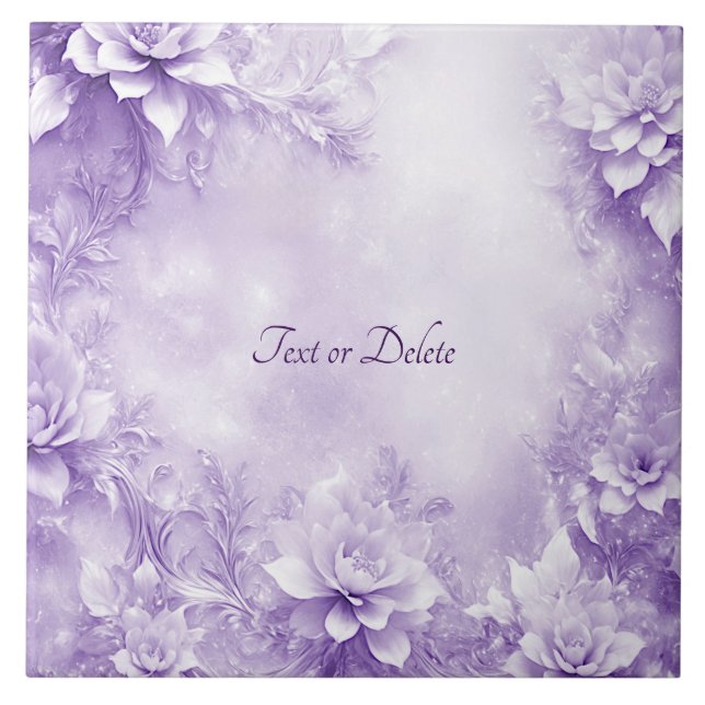 Carreau Carrelage en céramique violet blanc (Devant)