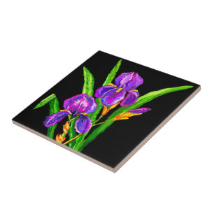 Carreau Carrelage en céramique violet Iris - Choisir la co
