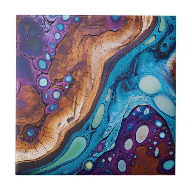 Carreau Carrelage en céramique violet Turquoise (Devant)