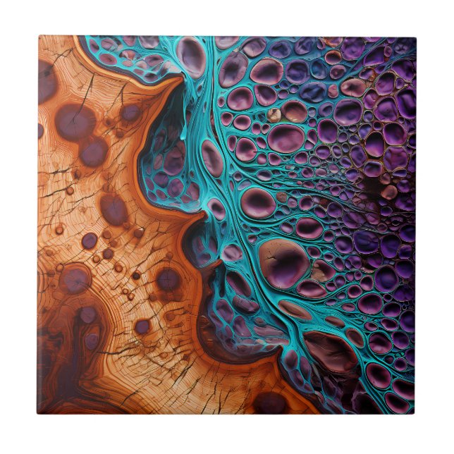 Carreau Carrelage en céramique violet Turquoise (Devant)