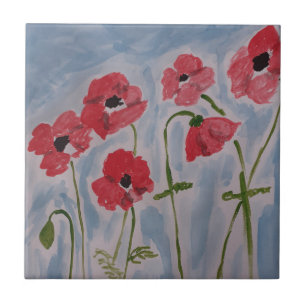 Carreau Carrelage en céramique Wild Red Poppies