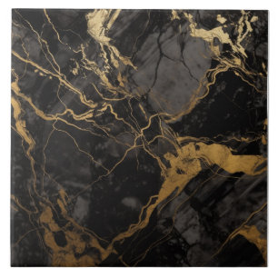 Carreau Carrelage en marbre noir élégant
