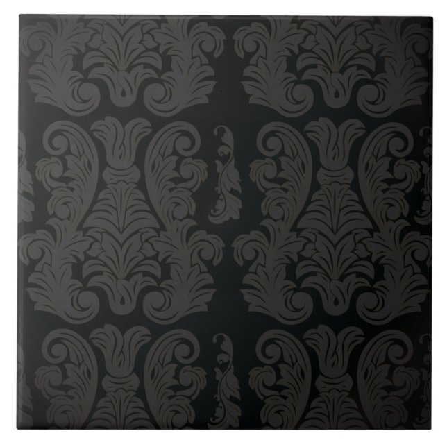 Carreau Carrelage en or noir Damask Classy (Devant)