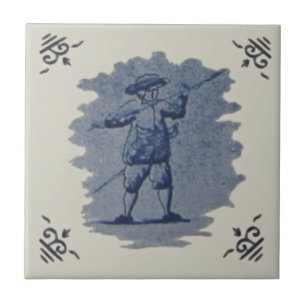 Carreau Carrelage figurural Repro Antique Dutch Blue Delft