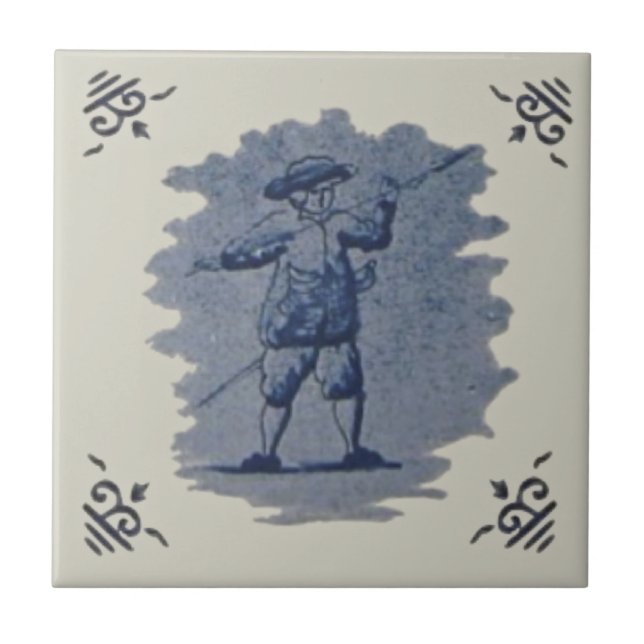 Carreau Carrelage figurural Repro Antique Dutch Blue Delft (Devant)