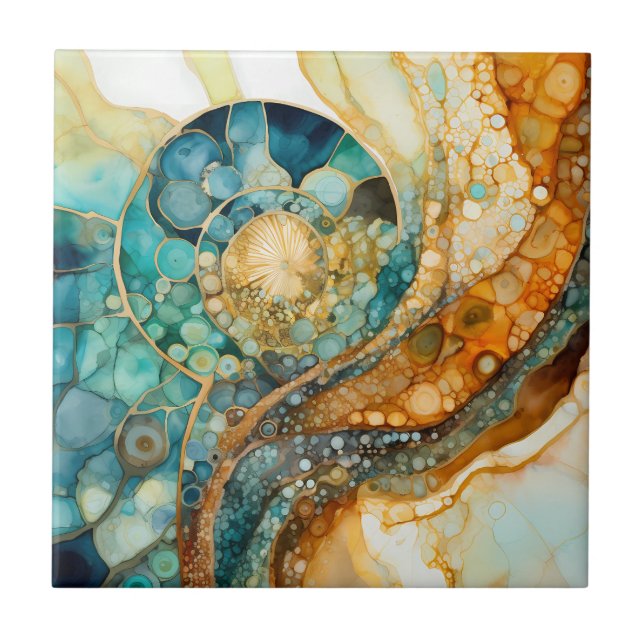 Carreau Carrelage Fossile Gem Ammonite (Devant)