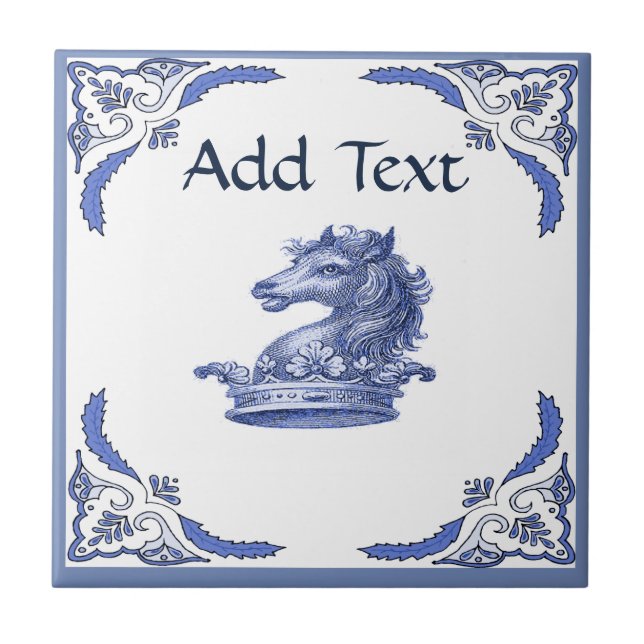 Carreau Carrelage HORSE, Néerlandais, Personnaliser (Devant)