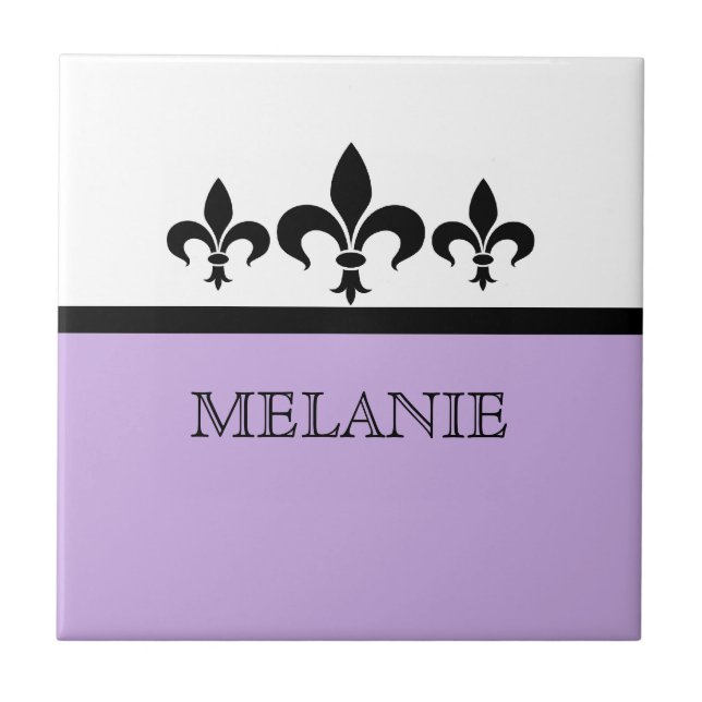 Carreau Carrelage Lilac Swanky Fleur De Lis (Devant)