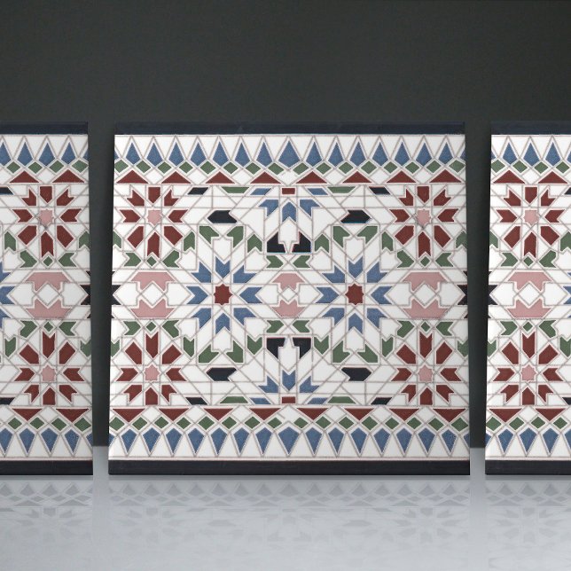 Carreau Carrelage marocain fleuri géométrique Accent décor (Créateur téléchargé)