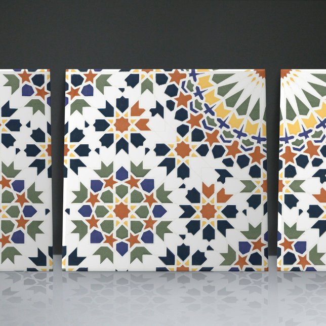 Carreau Carrelage marocain fleuri géométrique Accent décor (Créateur téléchargé)
