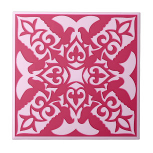 Carreau Carrelage marocain Motif, Fuchsia et Pastel Pink