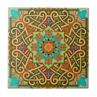 Carreau Carrelage marocain Vert or bleu