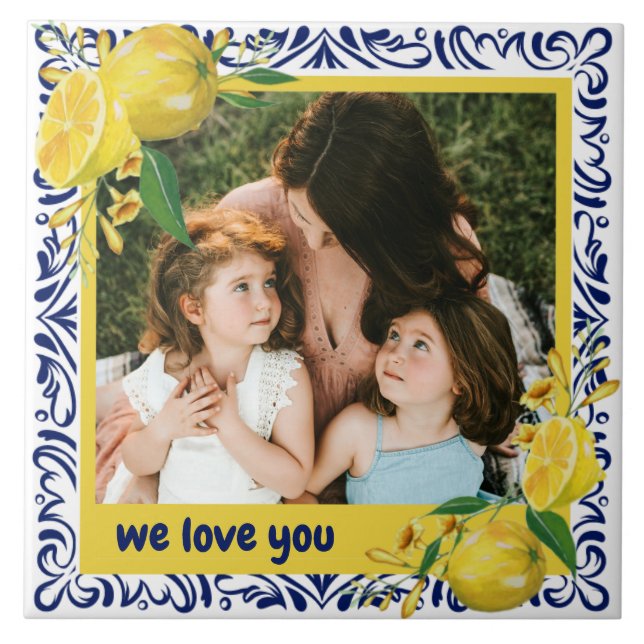 Carreau Carrelage méditerranéen Chaleur photo personnalisé (Devant)