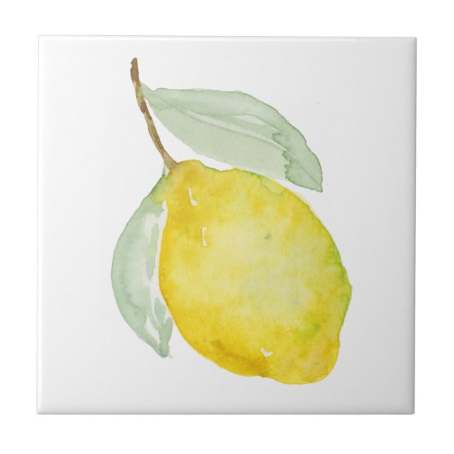 Carreau Carrelage méditerranéen, citron de style sicilien  (Devant)